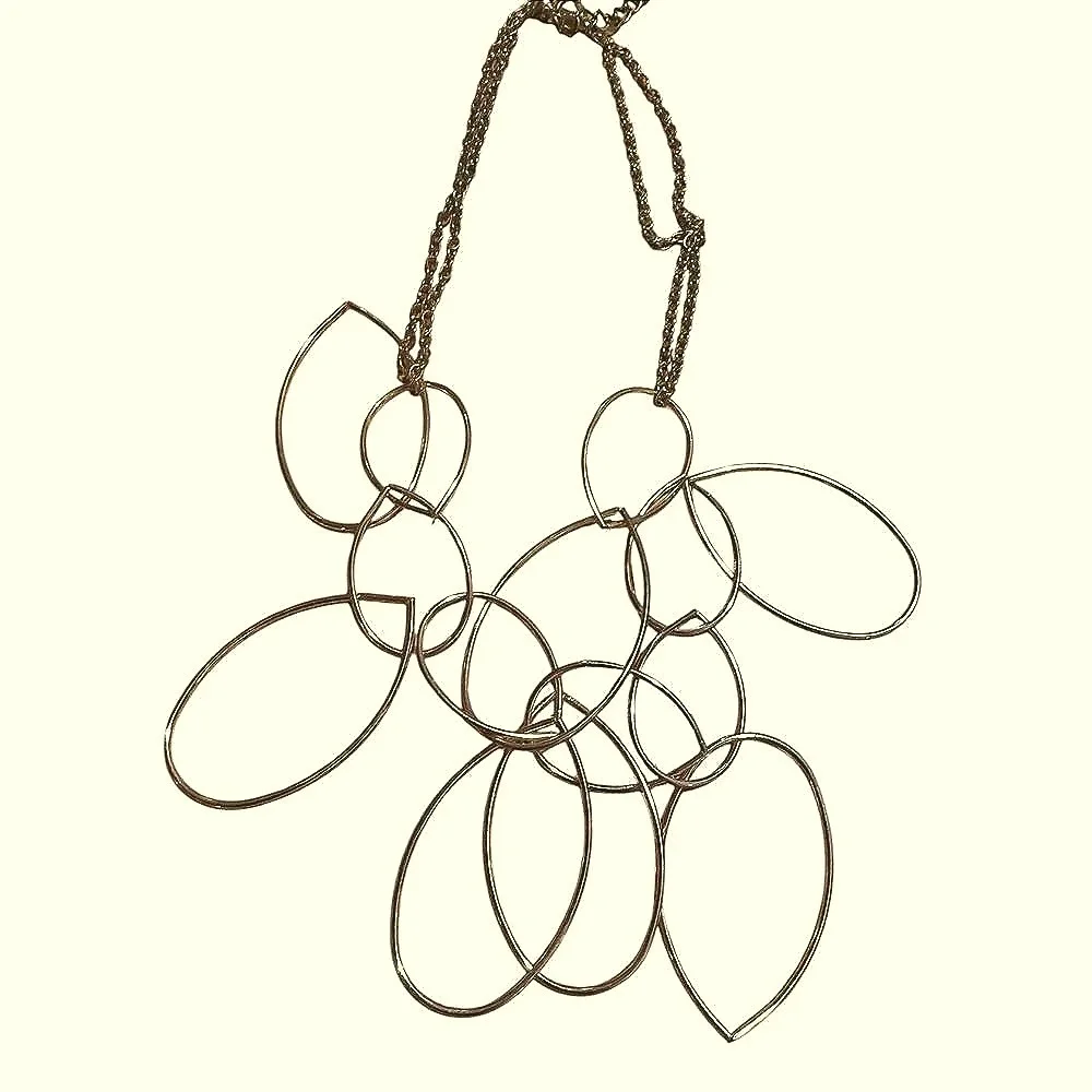 Statement Jewelry Set Women Small Gold Excellent Abstract Circle Modern - Picture 3 of 3